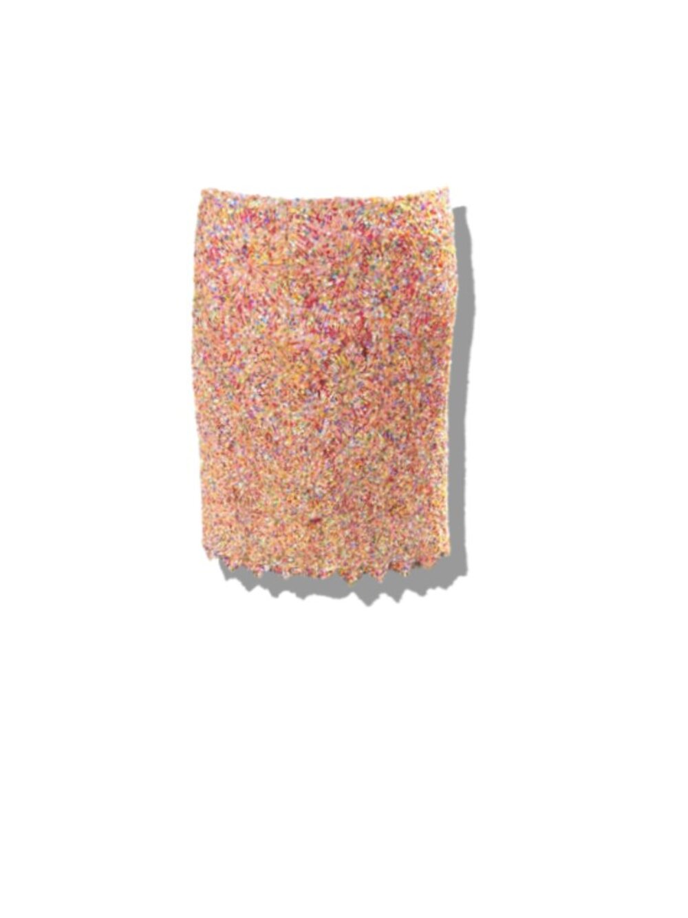 Yigal Azrouel Multicolor Sequin & Lace Silk Lined Skirt